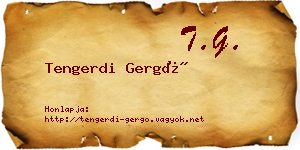Tengerdi Gergő névjegykártya