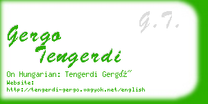 gergo tengerdi business card